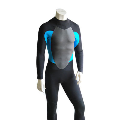 Men’S Full Wetsuit 3/2mm Neoprene Surfing Diving Suit Long Sleeve Back Zip Chest Smooth‑Skin Panel Stretch Thermal Surf/SUP/Snorkeling